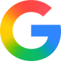 Google logo: a bold multicolor 'G' in blue, red, yellow, and green.