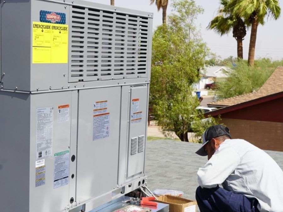 Rooftop HVAC unit.