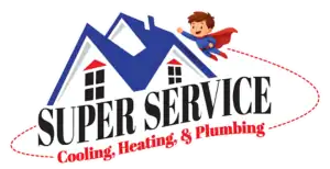 Super Service Cooling, Heating, & Plumbing logo representing residential HVAC and plumbing services
